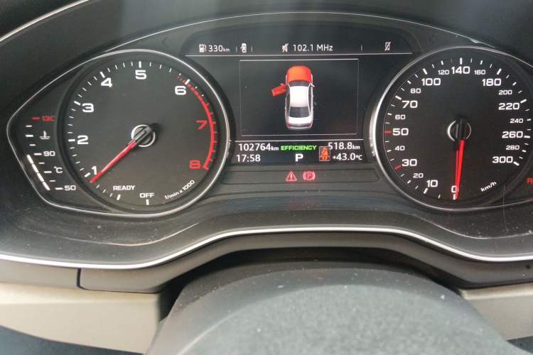 Used Audi A4L 2017 Plus 40 TFSI Ambition Model Odometer Close Up