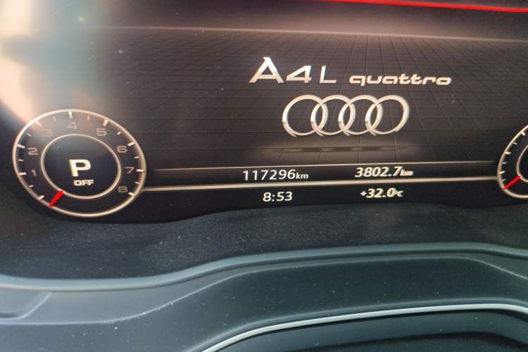 Used Audi A4L 2017 45 TFSI quattro Sport Edition Odometer Close Up