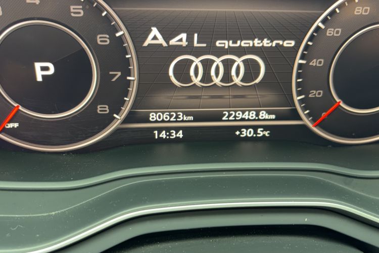 Used Audi A4L 2017 45 TFSI quattro Special Edition Odometer Close Up