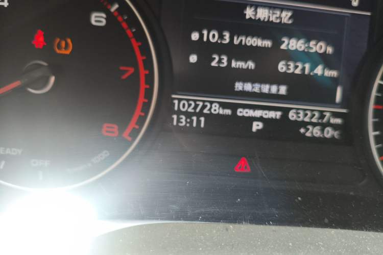 Used Audi A4L 2017 Plus 40 TFSI Ambition Model Odometer Close Up