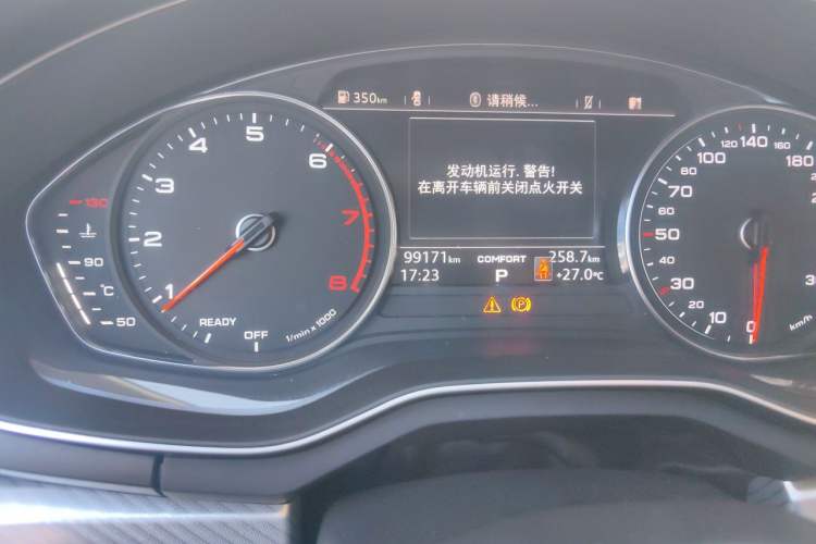 Used Audi A4L 2017 Plus 40 TFSI Fashion Model Odometer Close Up
