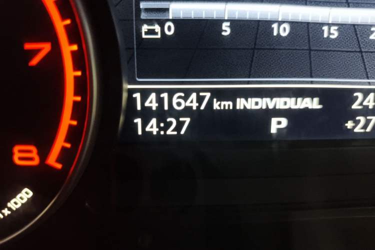 Used Audi A4L 2017 40 TFSI Ambition Edition Odometer Close Up