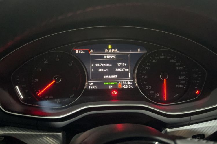 Used Audi A4L 2017 40 TFSI Fashion Model Odometer Close Up