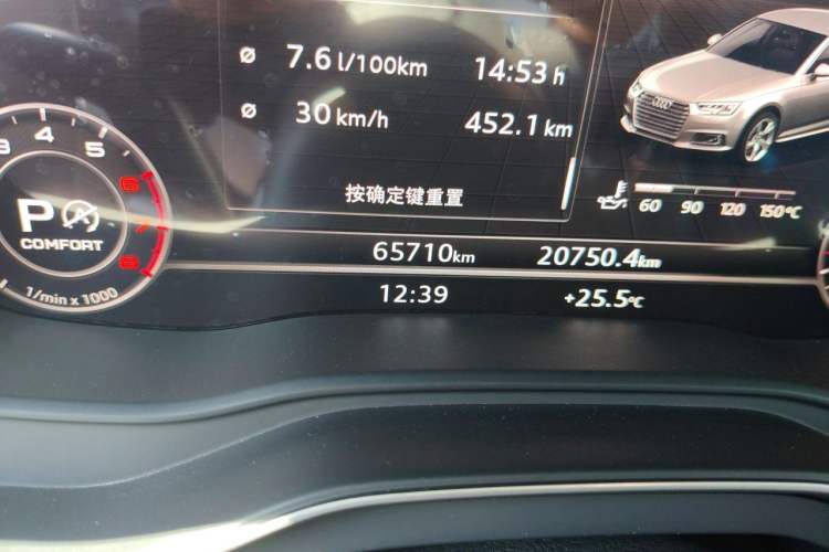 Used Audi A4L 2018 30th Anniversary Edition 40 TFSI Fashion Model Odometer Close Up