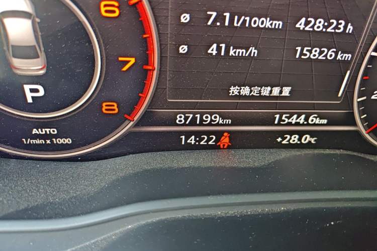 Used Audi A4L 2018 30th Anniversary Edition 40 TFSI Fashion Model Odometer Close Up