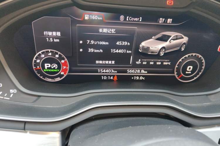 Used Audi A4L 2018 30th Anniversary Edition 40 TFSI Fashion Model Odometer Close Up