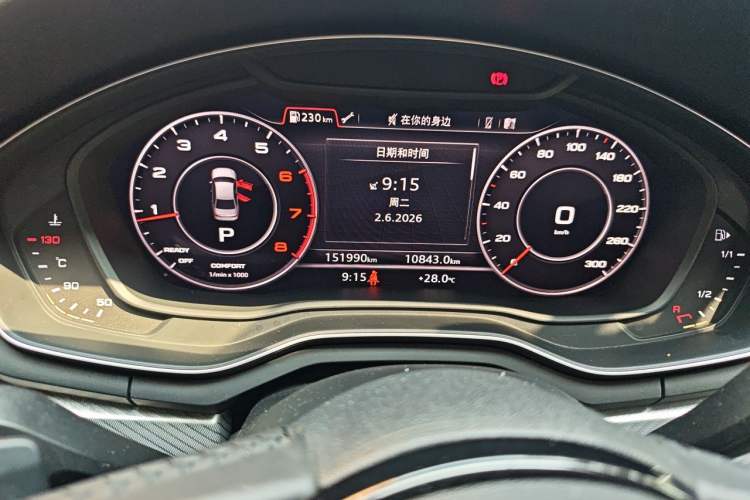 Used Audi A4L 2018 30th Anniversary Edition 40 TFSI Fashion Model Odometer Close Up