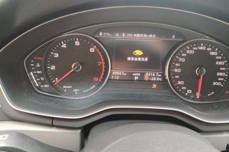 Used Audi A4L 2018 30th Anniversary Edition 40 TFSI Trendy Model Odometer Close Up