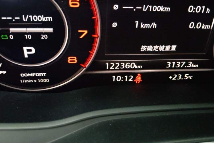 Used Audi A4L 2018 30th Anniversary Edition 40 TFSI Fashion Model Odometer Close Up