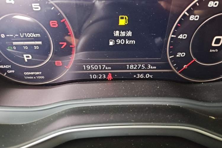 Used Audi A4L 2018 30th Anniversary Edition 40 TFSI Fashion Model Odometer Close Up