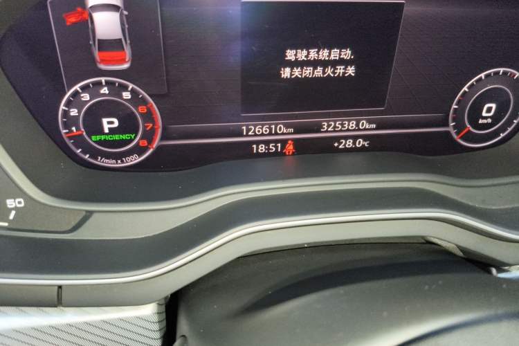 Used Audi A4L 2018 30th Anniversary Edition 40 TFSI Fashion Model Odometer Close Up