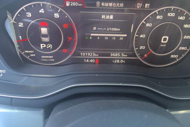 Used Audi A4L 2018 30th Anniversary Edition 40 TFSI Fashion Model Odometer Close Up