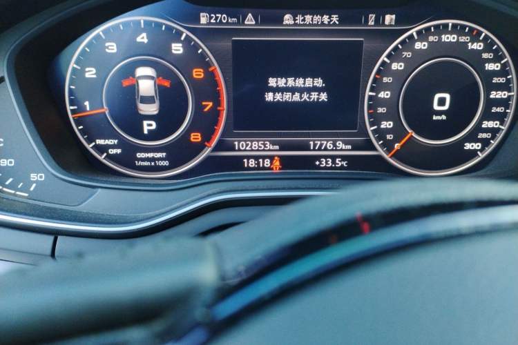 Used Audi A4L 2018 30th Anniversary Edition 40 TFSI Fashion Model Odometer Close Up