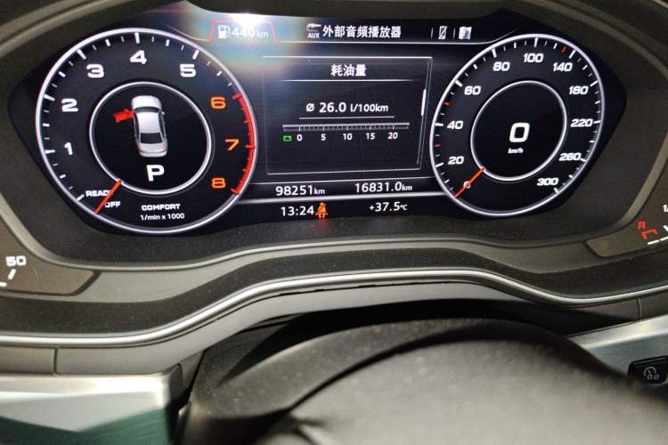 Used Audi A4L 2018 30th Anniversary Edition 40 TFSI Fashion Model Odometer Close Up