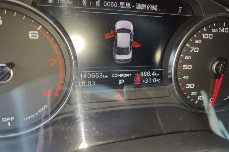 Used Audi A4L 2018 30th Anniversary Edition 40 TFSI Trendy Model Odometer Close Up