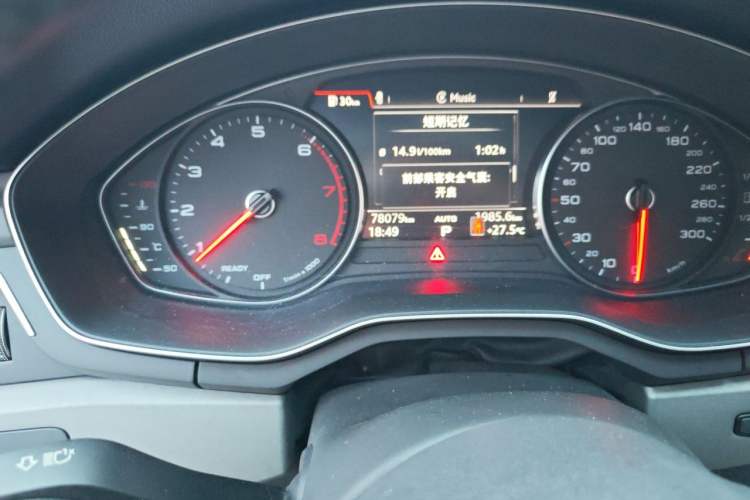 Used Audi A4L 2018 30th Anniversary Edition 40 TFSI Trendy Model Odometer Close Up