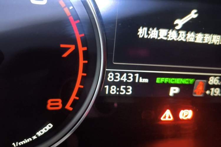 Used Audi A4L 2018 30th Anniversary Edition 40 TFSI Trendy Model Odometer Close Up