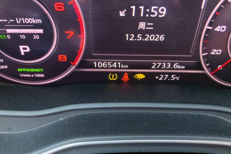 Used Audi A4L 2018 30th Anniversary Edition 40 TFSI Fashion Model Odometer Close Up