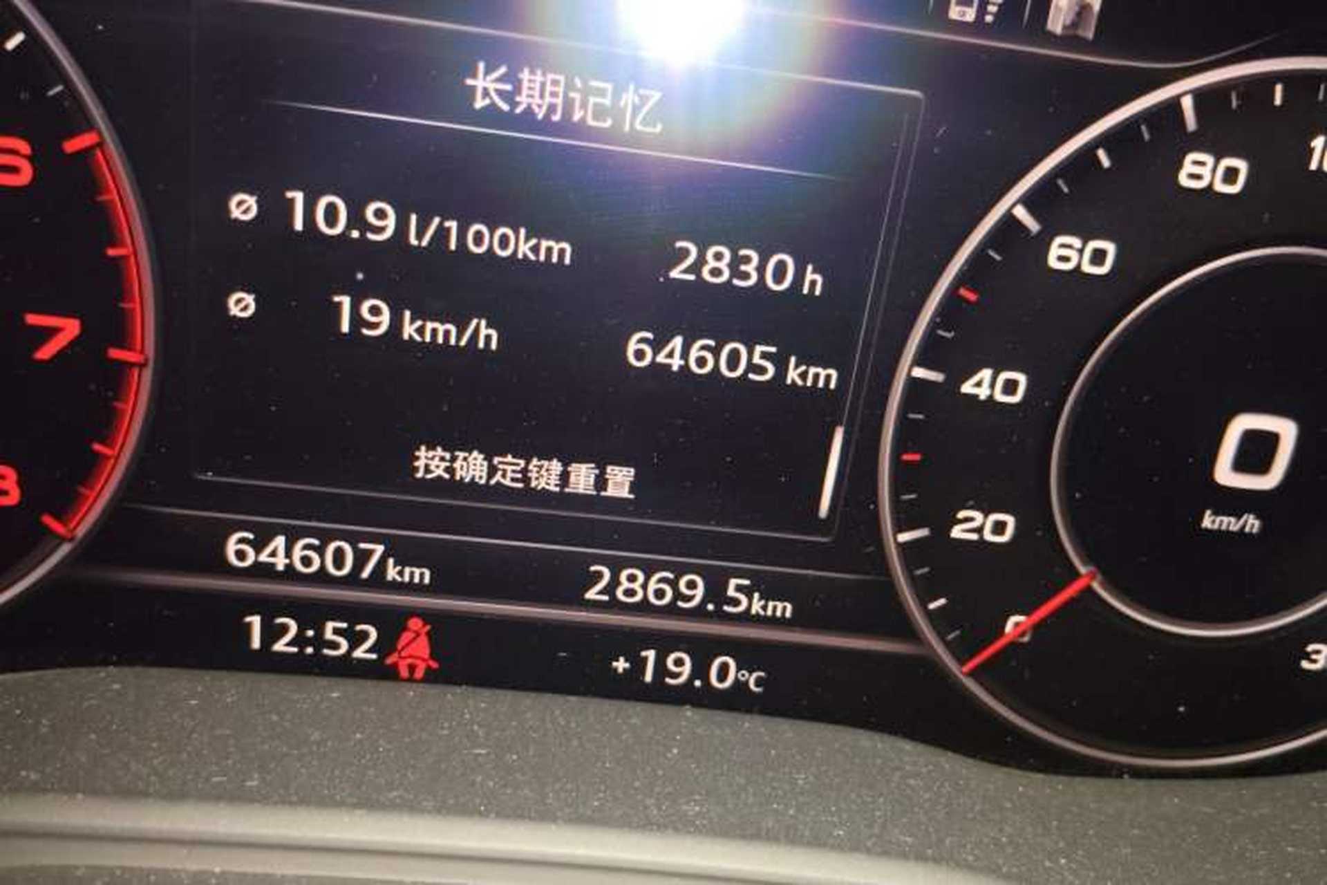 Used Audi A4L 2018 30th Anniversary Edition 40 TFSI Fashion Model Odometer Close Up