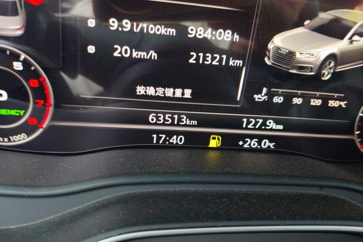Used Audi A4L 2018 30th Anniversary Edition 40 TFSI Fashion Model Odometer Close Up