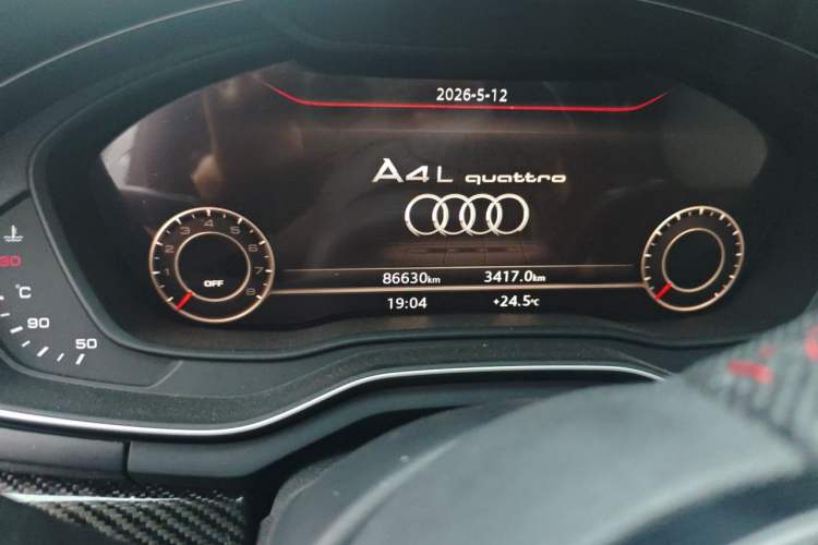 Used Audi A4L 2018 30th Anniversary Edition 45 TFSI quattro Sport model Odometer Close Up