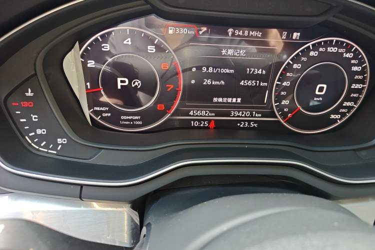 Used Audi A4L 2018 30th Anniversary Edition 40 TFSI Fashion Model Odometer Close Up