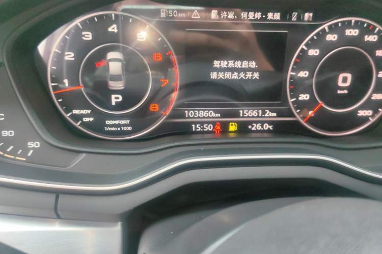 Used Audi A4L 2018 30th Anniversary Edition 40 TFSI Fashion Model Odometer Close Up