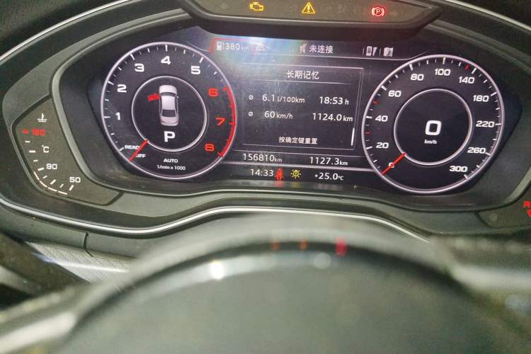 Used Audi A4L 2018 30th Anniversary Edition 40 TFSI Fashion Model Odometer Close Up