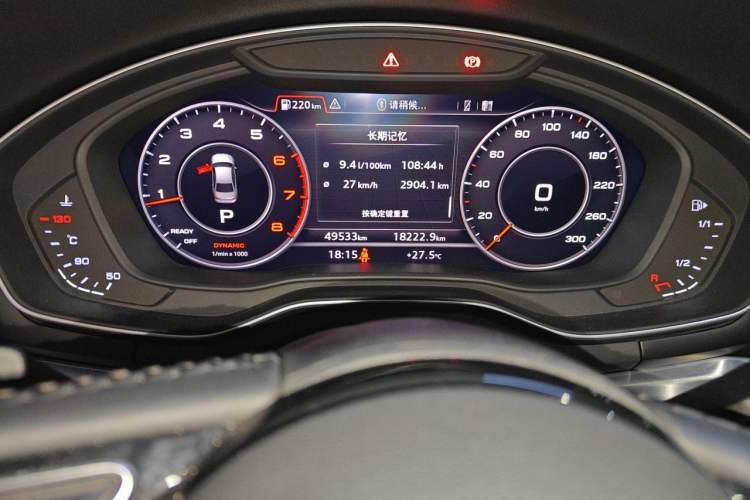 Used Audi A4L 2018 30th Anniversary Edition 40 TFSI Fashion Model Odometer Close Up