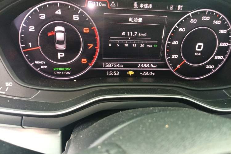 Used Audi A4L 2018 30th Anniversary Edition 40 TFSI Fashion Model Odometer Close Up