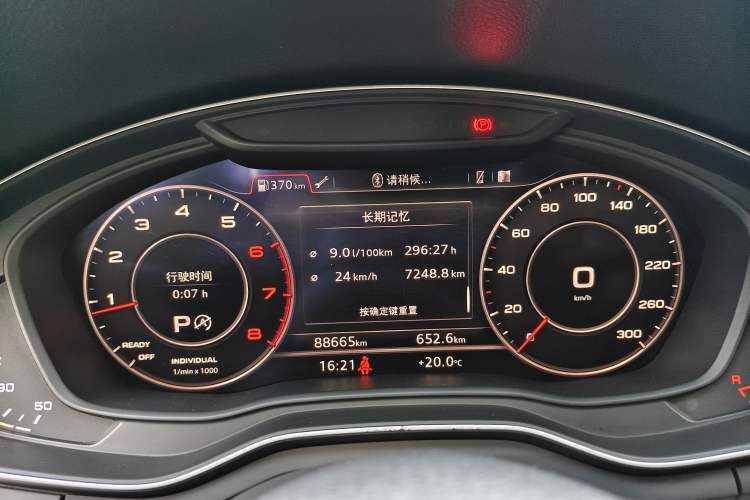 Used Audi A4L 2018 30th Anniversary Edition 40 TFSI Fashion Model Odometer Close Up