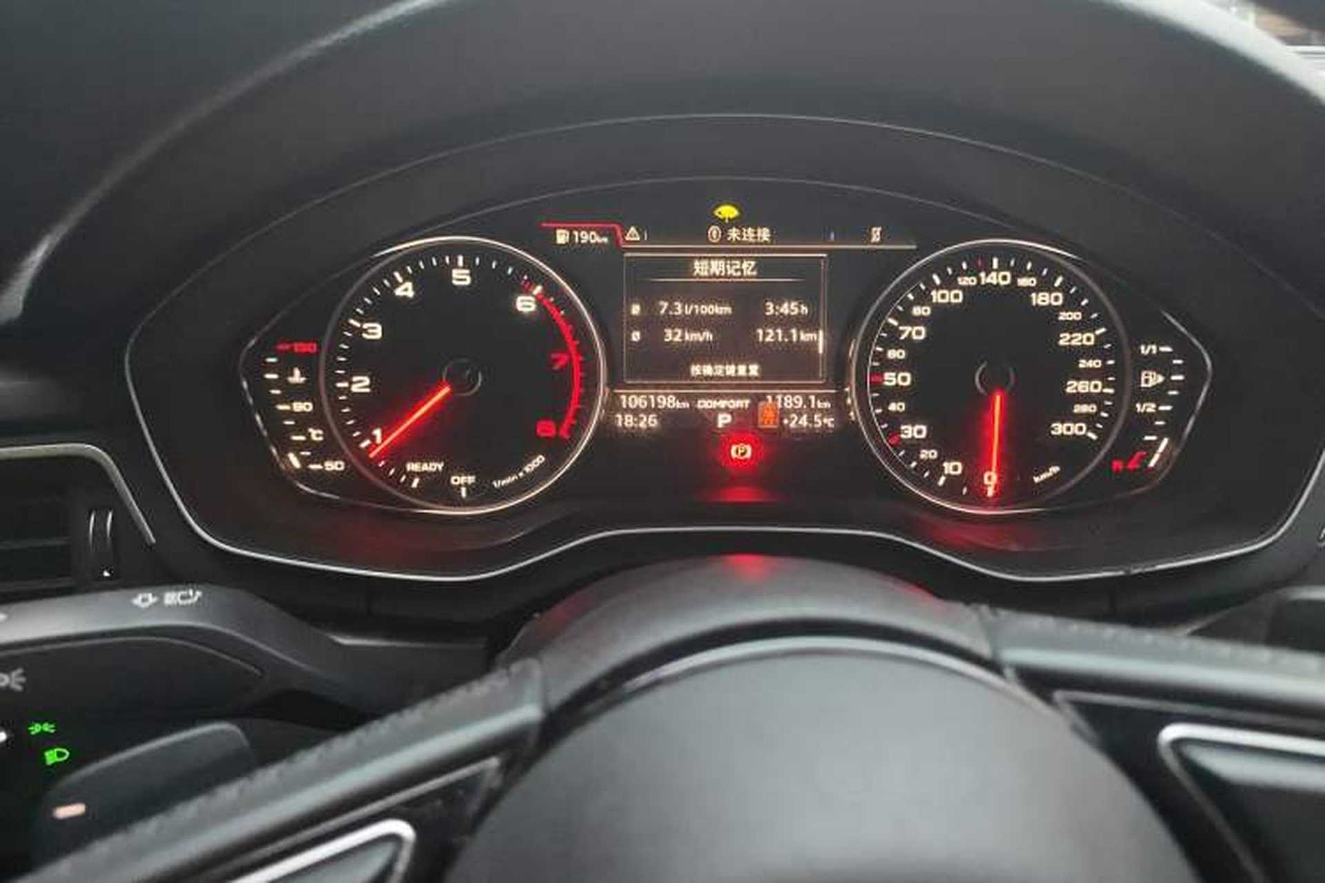 Used Audi A4L 2018 30th Anniversary Edition 40 TFSI Trendy Model Odometer Close Up