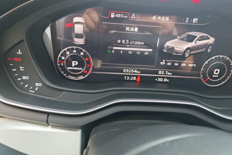 Used Audi A4L 2018 30th Anniversary Edition 40 TFSI Fashion Model Odometer Close Up