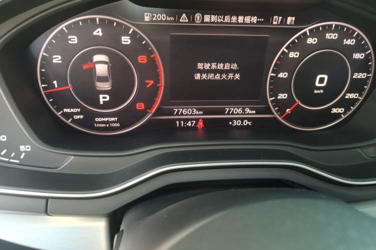 Used Audi A4L 2018 30th Anniversary Edition 40 TFSI Fashion Model Odometer Close Up