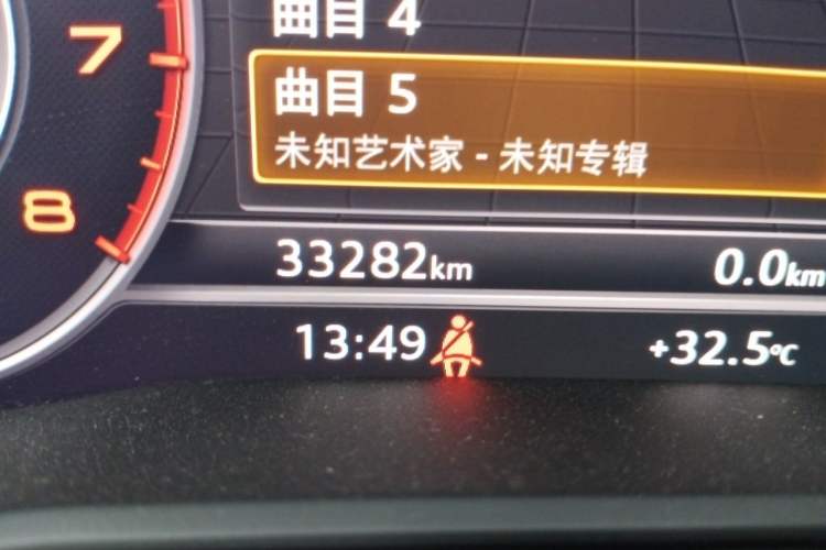 Used Audi A4L 2018 30th Anniversary Edition 40 TFSI Fashion Model Odometer Close Up