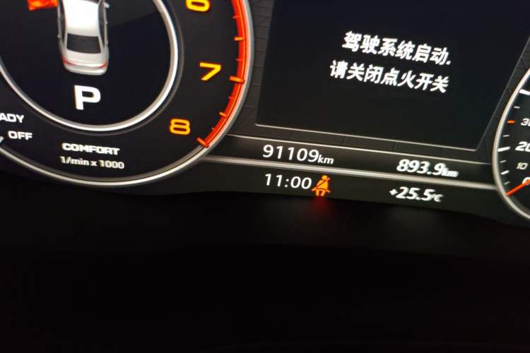 Used Audi A4L 2018 30th Anniversary Edition 40 TFSI Fashion Model Odometer Close Up