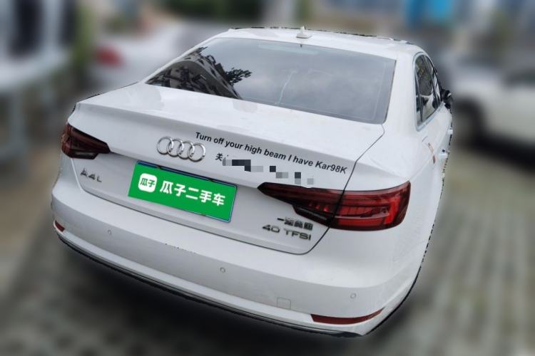 Used Audi A4L 2018 30th Anniversary Edition 40 TFSI Trendy Model Rear Right 45 Deg