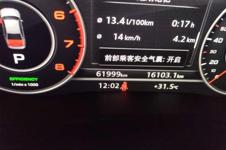 Used Audi A4L 2019 40 TFSI Fashion Edition China VI Emission Standard Odometer Close Up