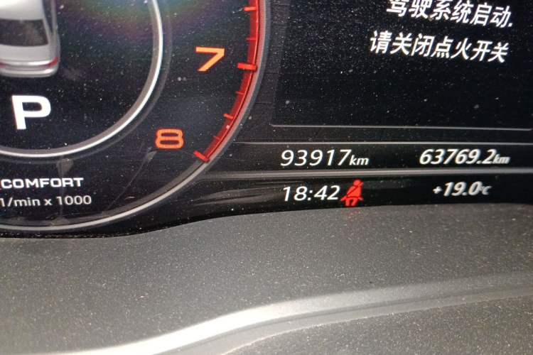 Used Audi A4L 2019 40 TFSI Fashion Version China V Odometer Close Up