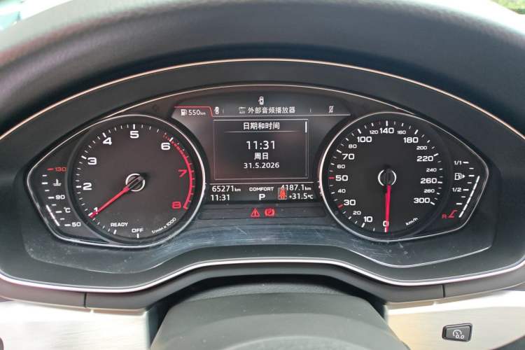 Used Audi A4L 2019 45 TFSI quattro Individual Sport Edition China VI Odometer Close Up