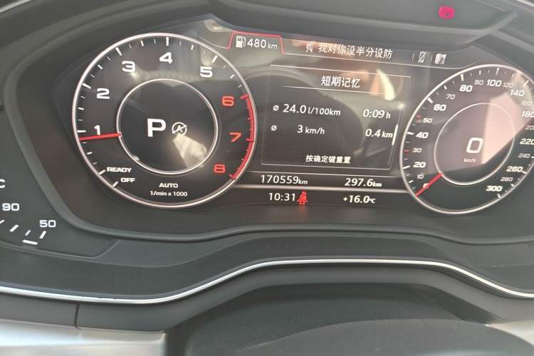 Used Audi A4L 2019 40 TFSI Fashion Version China V Odometer Close Up