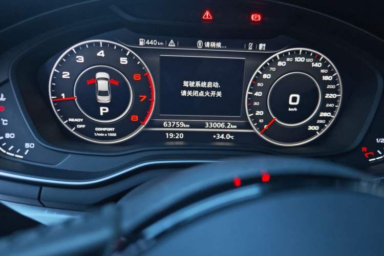 Used Audi A4L 2019 40 TFSI Fashion Version China V Odometer Close Up