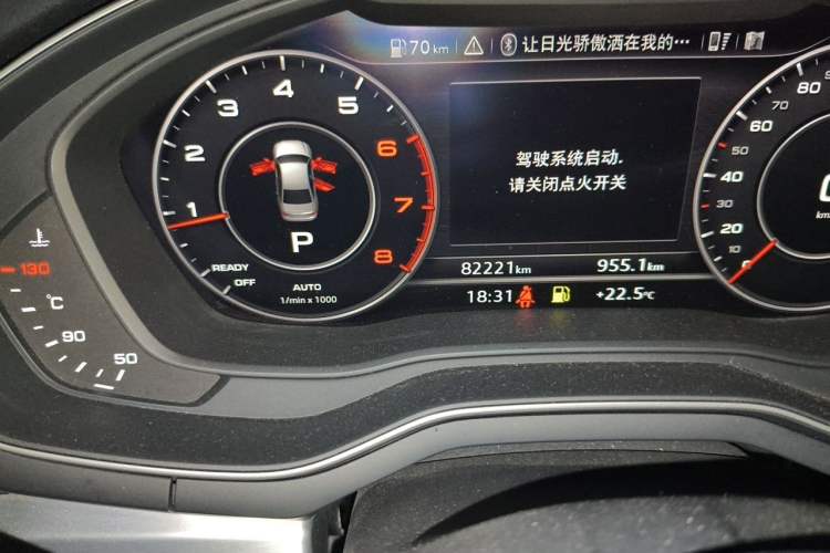 Used Audi A4L 2019 40 TFSI Fashion Edition China VI Emission Standard Odometer Close Up