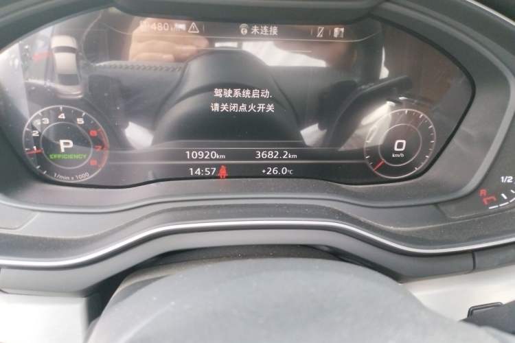 Used Audi A4L 2019 40 TFSI Fashion Edition China VI Emission Standard Odometer Close Up