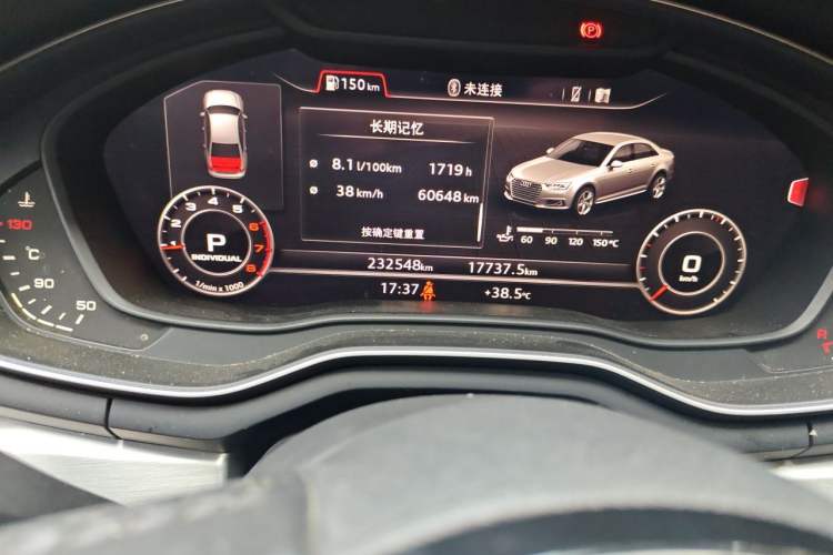 Used Audi A4L 2019 40 TFSI Fashion Version China V Odometer Close Up
