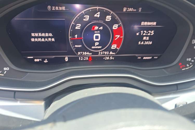 Used Audi A4L 2019 40 TFSI Fashion Edition China VI Emission Standard Odometer Close Up