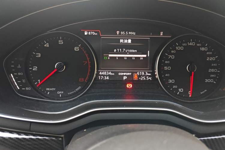 Used Audi A4L 2019 40 TFSI Fashion Edition China VI Emission Standard Odometer Close Up