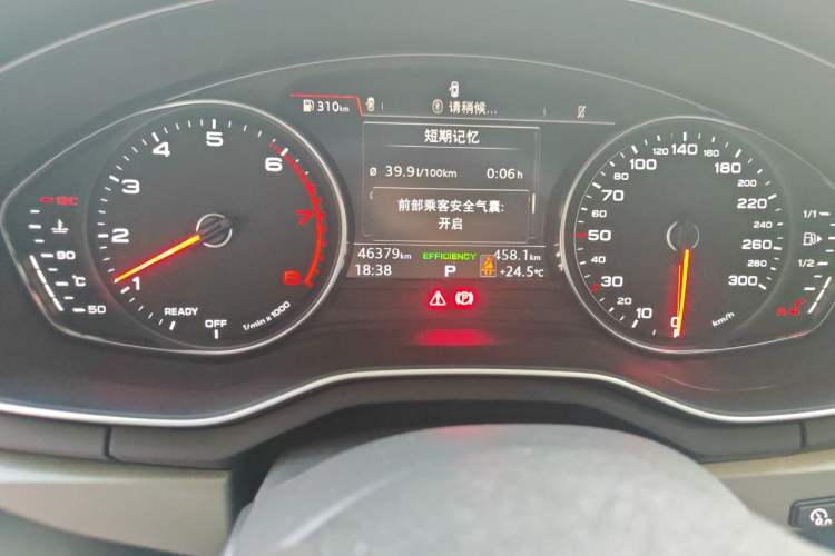 Used Audi A4L 2019 40 TFSI Ambition China VI Odometer Close Up