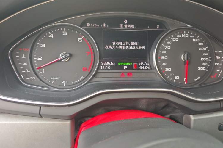 Used Audi A4L 2019 40 TFSI Ambition China VI Odometer Close Up