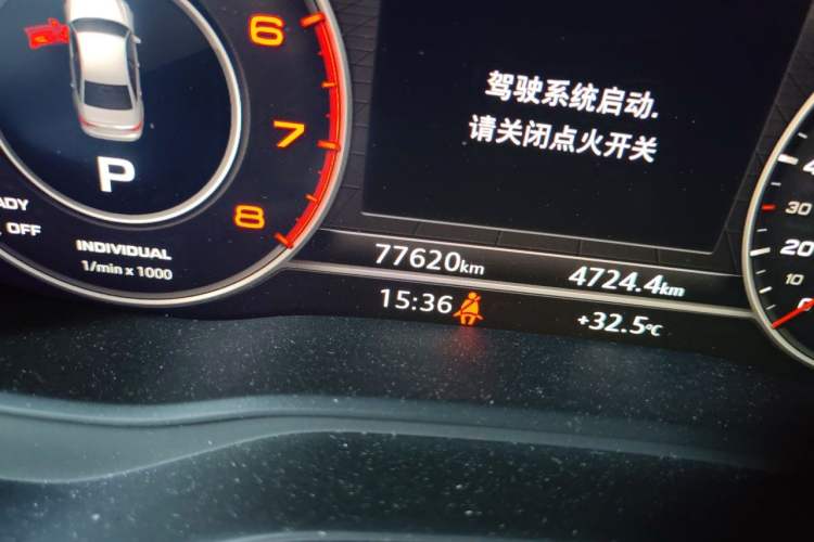 Used Audi A4L 2019 40 TFSI Sporty Version China VI Odometer Close Up
